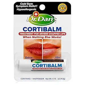 Dr. Dan's Cortibalm - 1 Pack - for Dry Cracked Lips - Healing Lip Balm for Severely Chapped Lips ... | Amazon (US)
