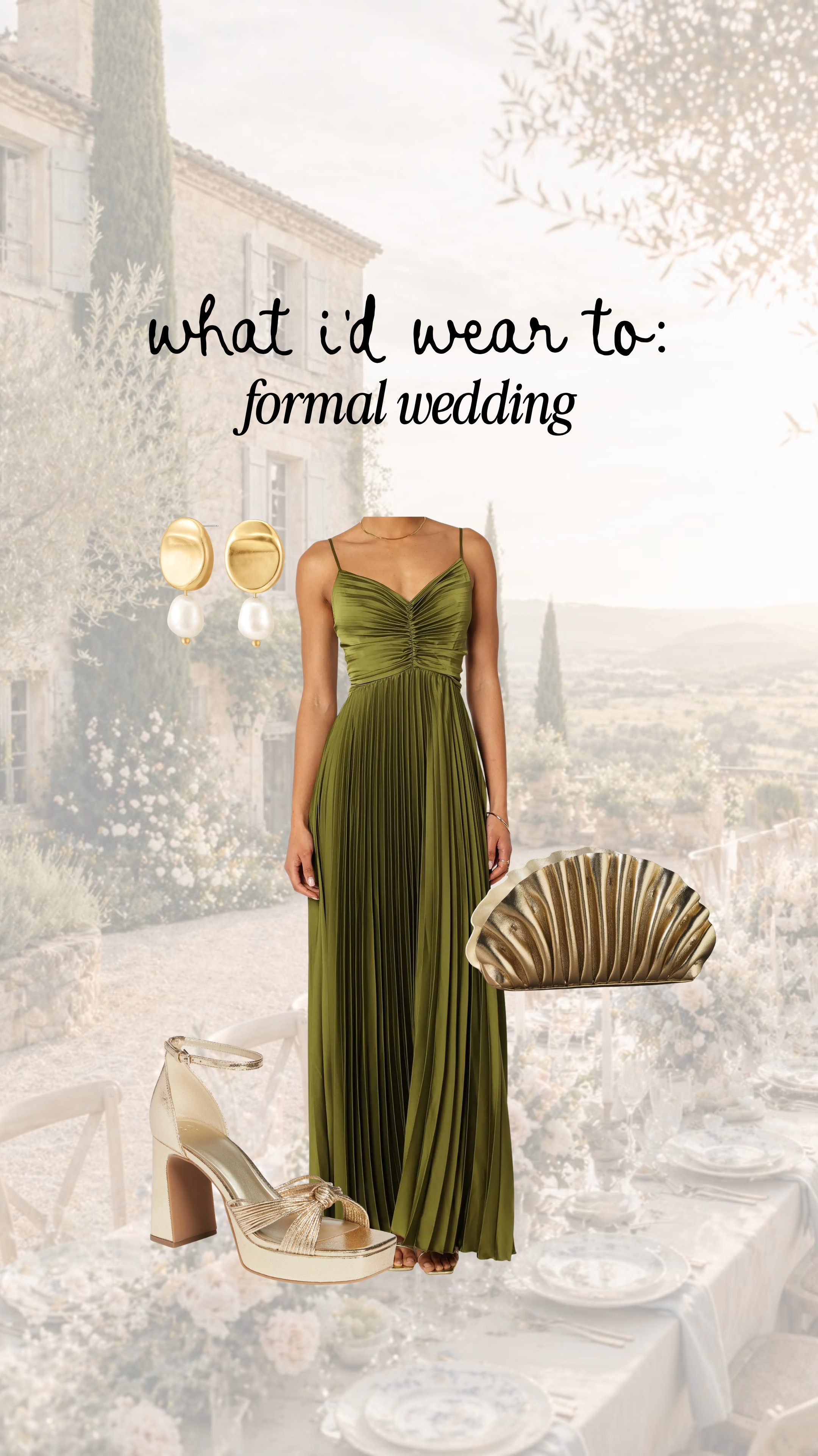 What I'd wear to a formal wedding! A comfortable platform heel is a must have to dance all night! 

anti-pooch formal look, midsize wedding guest outfit 

 #LTKootd #LTKmomlife #LTKMidsize