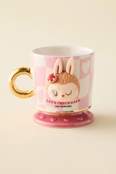 POP MART The Monsters Labubu Let’s Checkmate Series Pink Ceramic Mug | Urban Outfitters (US and RoW)
