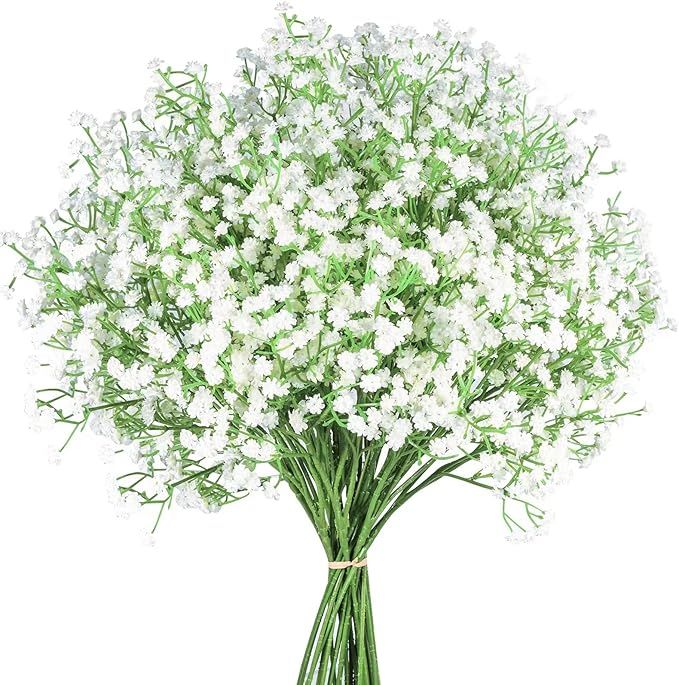 12 Pcs Babys Breath Artificial Flowers,LYLYFAN Gypsophila Real Touch Flowers for Wedding Party Ho... | Amazon (US)