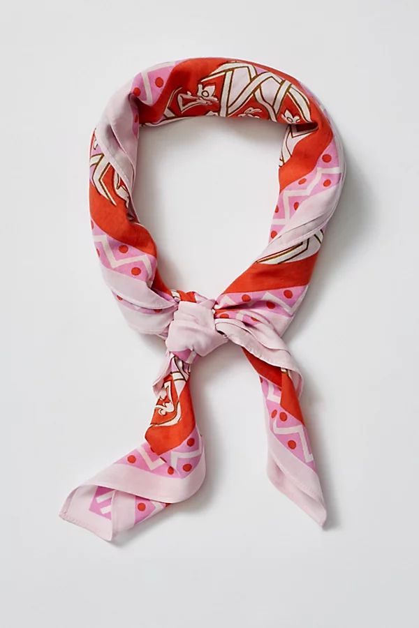 Dream Weaver Printed Bandana by Free People, Fresh Rose Combo, One Size | Free People (Global - UK&FR Excluded)