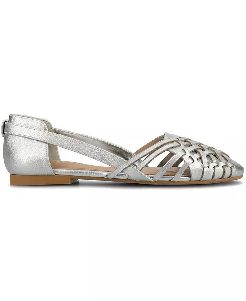 Journee Collection Women's Ekko Woven Round Toe Flats - Macy's | Macy's