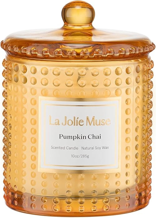 LA JOLIE MUSE Fall Candles – Pumpkin Candle with Spicy Chai & Vanilla | 10 oz Soy Wax Candle | ... | Amazon (US)