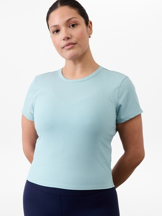 Signature Rib Crop Tee | Athleta