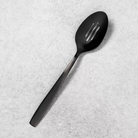 Matte Finish Slotted Serving Spoon Black - Hearth & Hand™ with Magnolia | Target