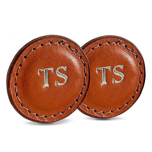 Personalized Golf Ball Markers (Tan, Set of 2) - Golf Gifts for Men - Monogrammed Initial Custom ... | Amazon (US)