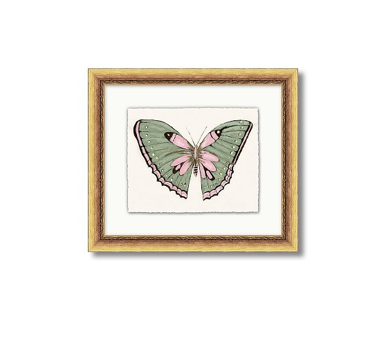 Jordan Connelly Soft Butterfly Framed Wall Art | Pottery Barn Kids