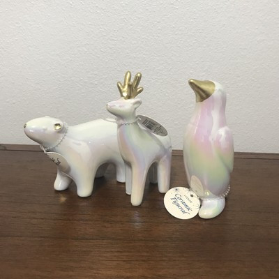 Target Bullseye Playground White Iridescent Ceramic Animals 3pk Christmas 2024  | eBay | eBay US