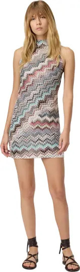 Mini Dress With Halter Neckline And Raschel Detailing | Nordstrom
