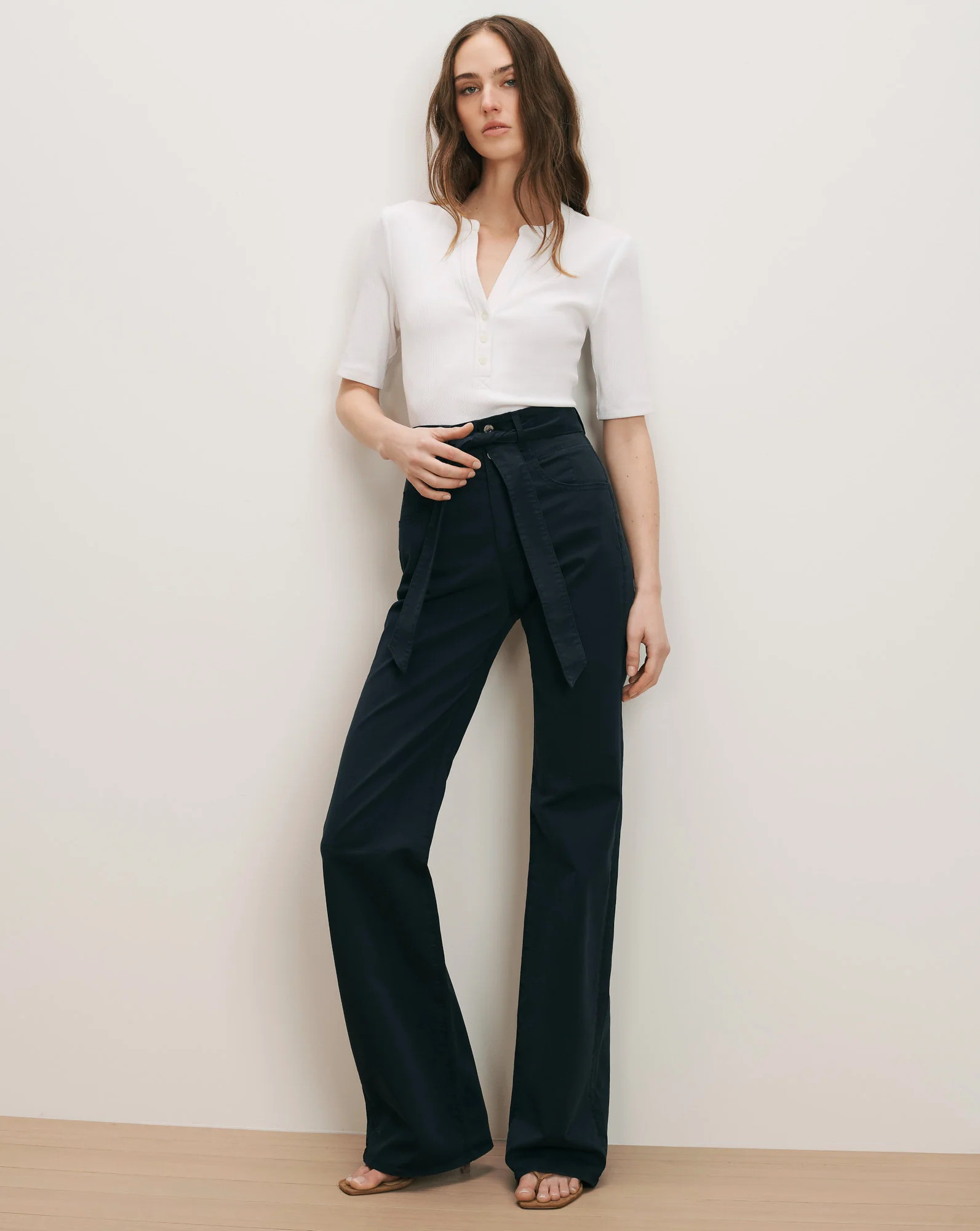 Veronica Beard Rosanna Wide-Leg Pant Navy | Veronica Beard