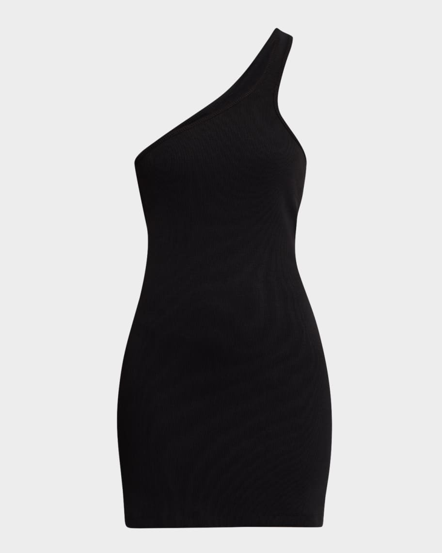 LaMarque Addison One-Shoulder Mini Bodycon Tank Dress | Neiman Marcus