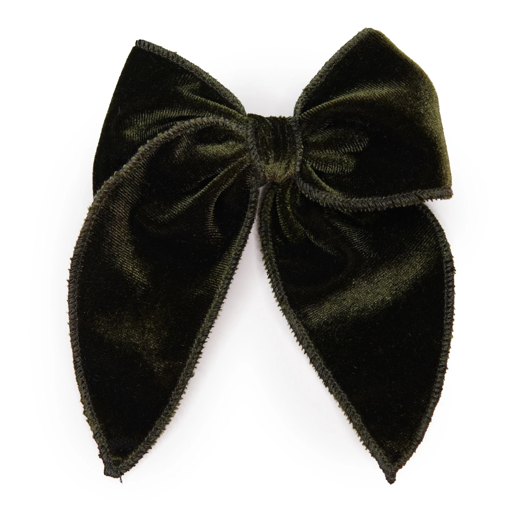 Olive Green Velvet Darling Hair Bow | Boon Ties