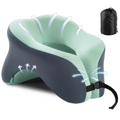 Travel Pillow For Airplanes With 360 Head Support,Memory Foam 2-In-1 Neck Pillow Airplane,Travel Neck Pillow With Storage Bag,Adjustable Clasp | Wayfair North America