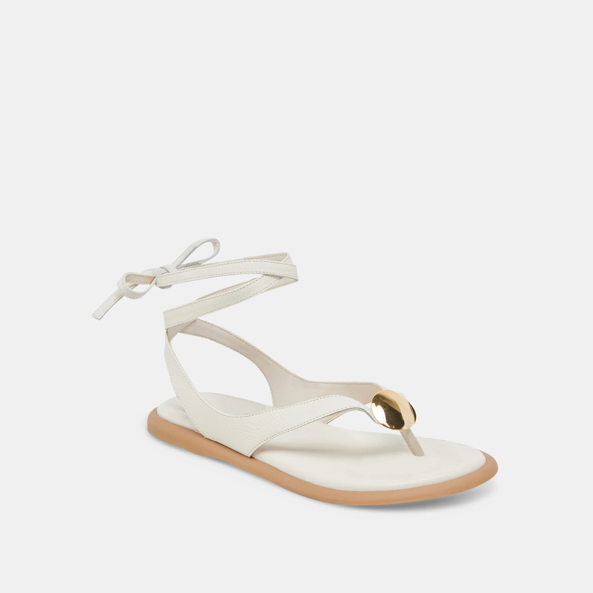 JUDY SANDALS BONE LEATHER | DolceVita.com