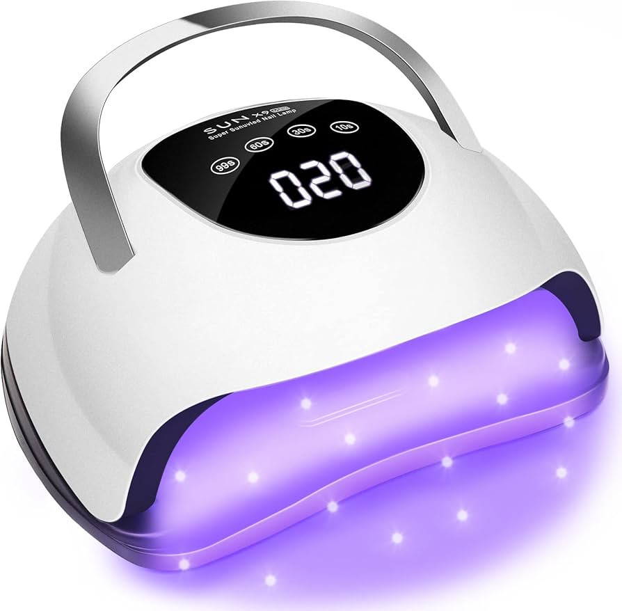 Wisdompark LED Nail Lamp 220W for Gel Nails Fast Curing Dryer with 57pcs Lamp Beads 4 Timers Prof... | Amazon (US)