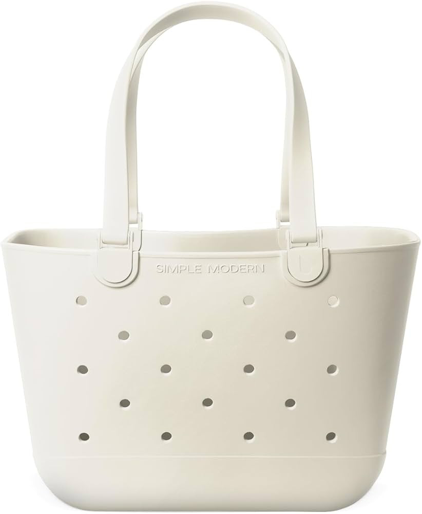 Simple Modern Large Beach Bag | Waterproof Getaway Rubber Tote with Zipper Pocket for Travel, Poo... | Amazon (US)