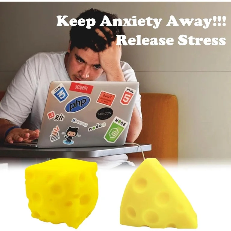 2026 1.6-Inch Cheese Squishy, Cheese Squishies Stress - Realistic Slow Rising Food Fidget for Str... | Walmart (US)