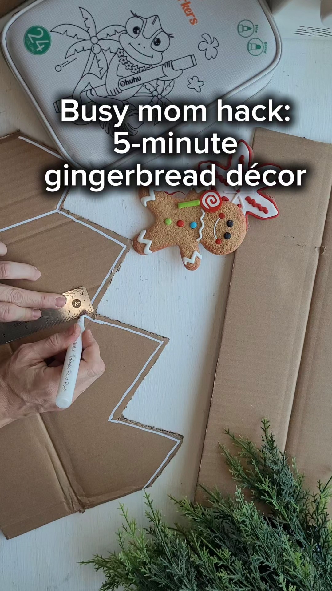 These cardboard gingerbread houses might be my favorite DIY this year 😭🍬✨
So easy, so cozy, and basically zero cost. Linking the exact supplies you’ll need! 

 #LTKHoliday #LTKSeasonal #LTKHome
