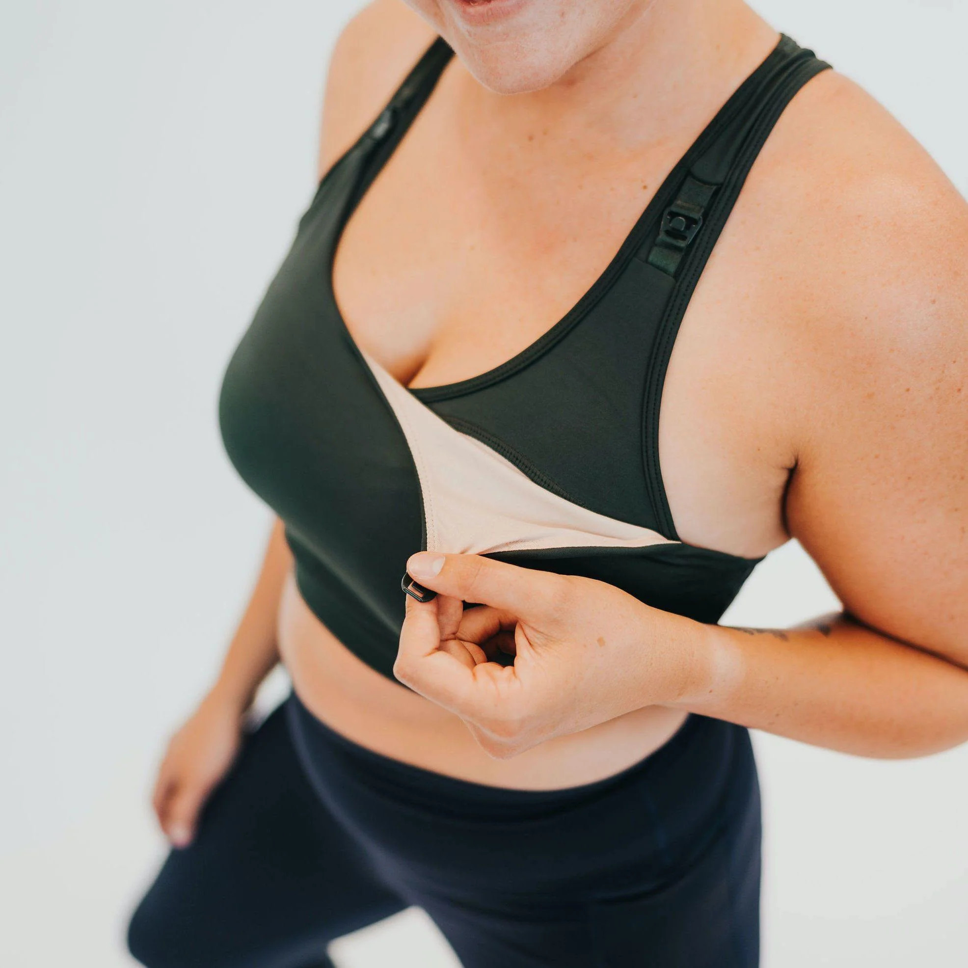 Go With The Flow Nursing Sports Bra - Evergreen - XS ONLY - FINAL SALE S | Senita Athletics