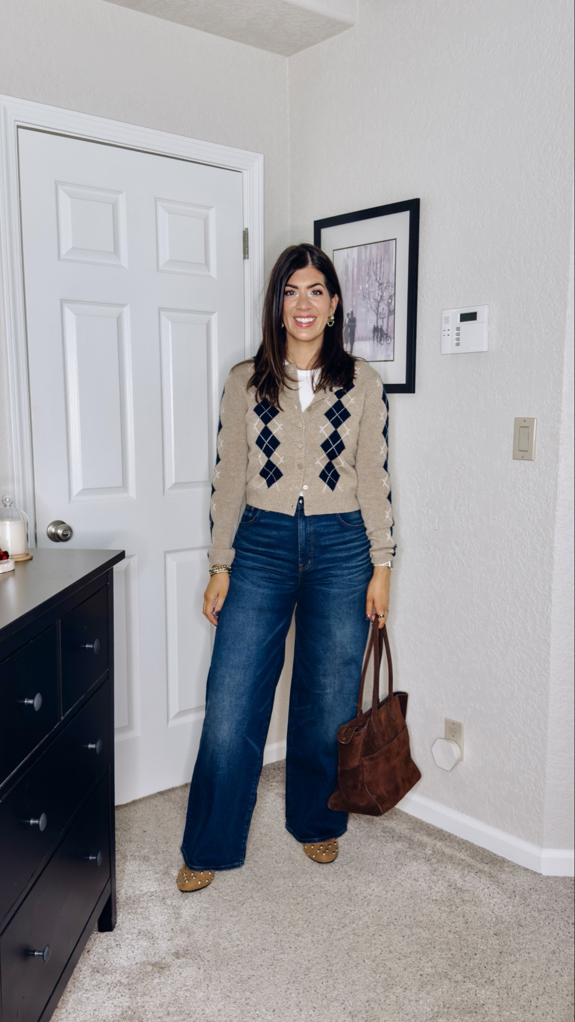 What to wear to work this week
In a medium tee, sized down one to a small in cardigan for a closer fit, and a 29 regular jeans (but I have tall on the way!)

midsize workwear, fall workwear, office outfit, business casual outfits, chic office looks, professional style, midsize fashion inspo, everyday work outfits, fall office outfit, affordable workwear, work to weekend looks, affordable workwear, office dress, work dress, fall work wardrobe, fall capsule, loafers, brown, trendy looks, trending,  fall colors, fall style


#LTKMidsize #LTKOver40 #LTKWorkwear