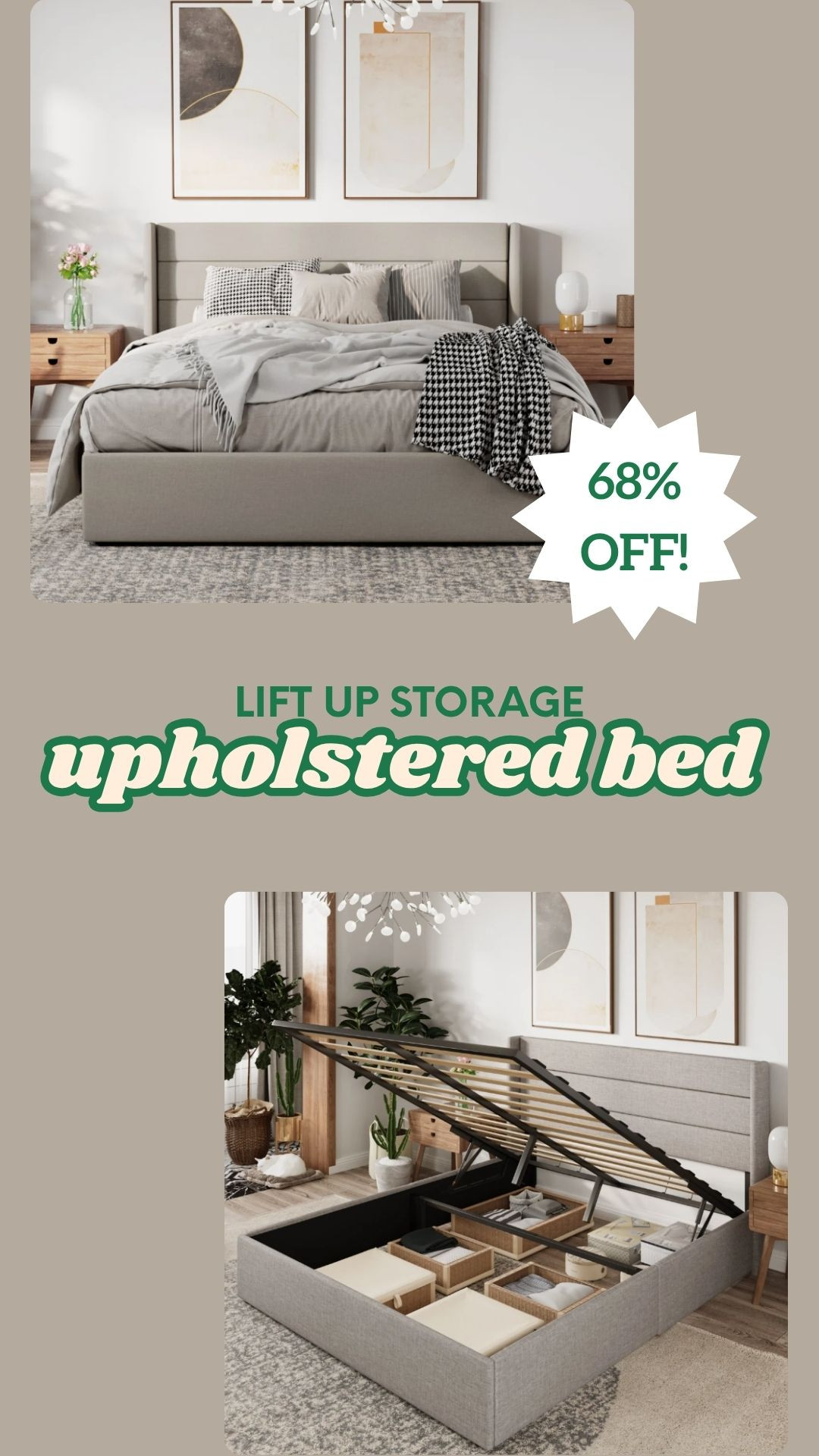 I can't believe the price on this hydraulic lift up storage upholstered bed from Wayfair! 68% off and under $500! 

 #LTKcanada #LTKsale #LTKhome