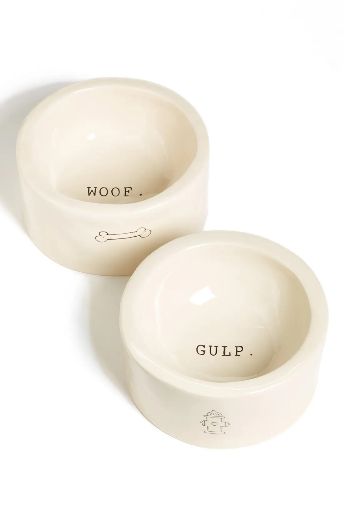 'Gulp/Woof' Ceramic Dog Bowls | Nordstrom