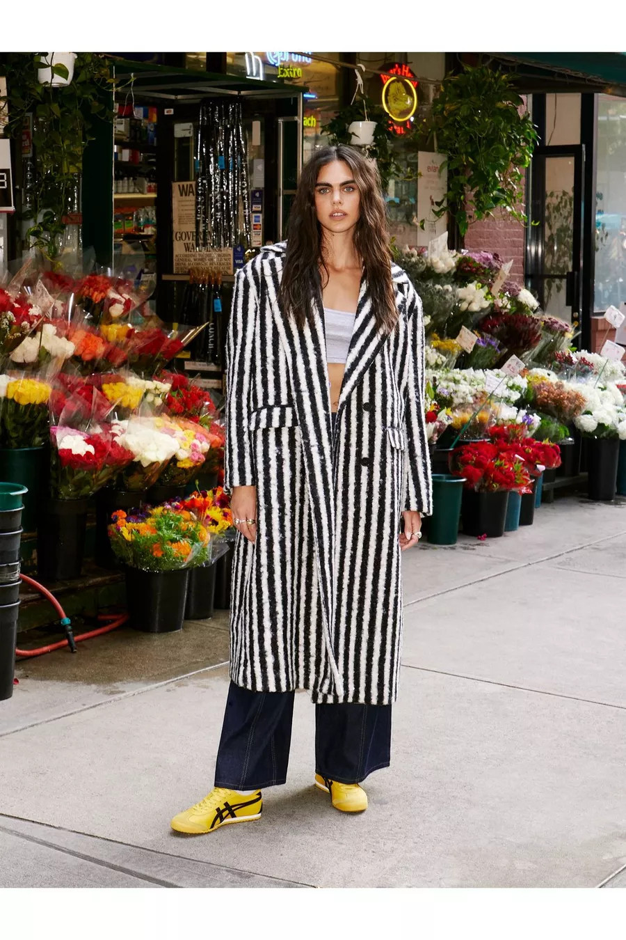 Striped Wool Look Maxi Coat | Nasty Gal US