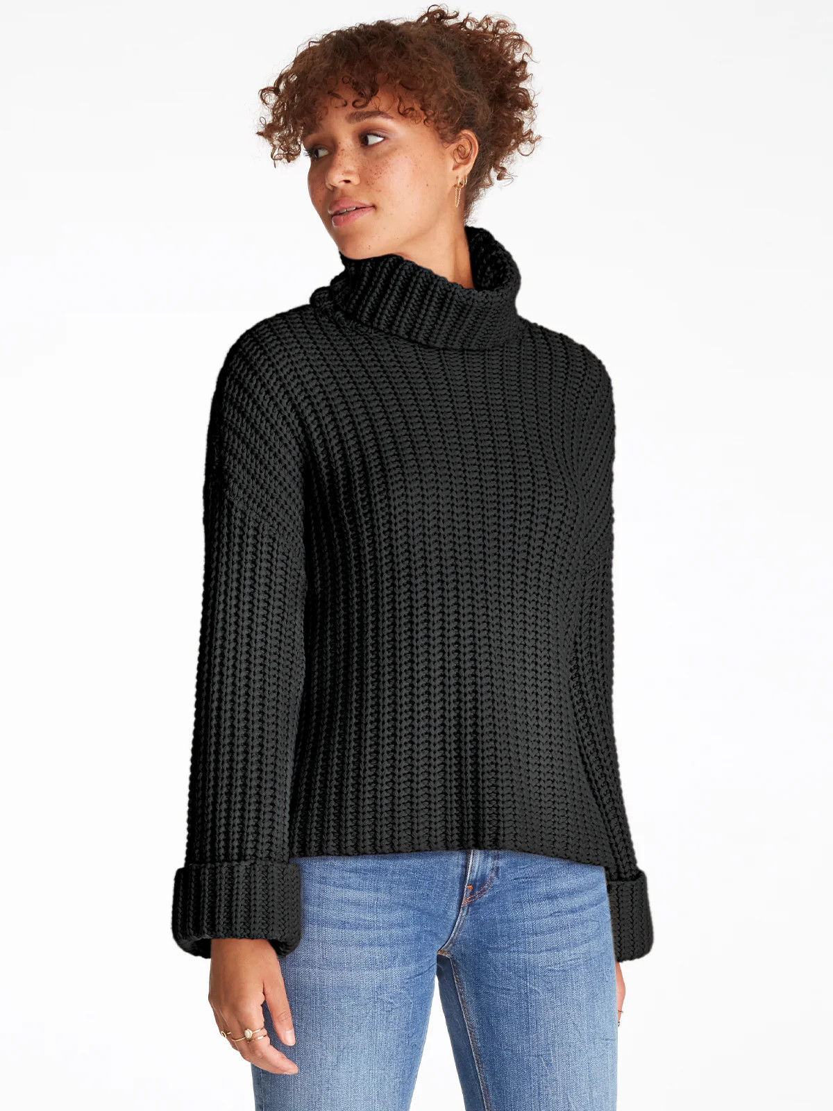 The Vida: Wide Cuff Turtleneck | 525 America