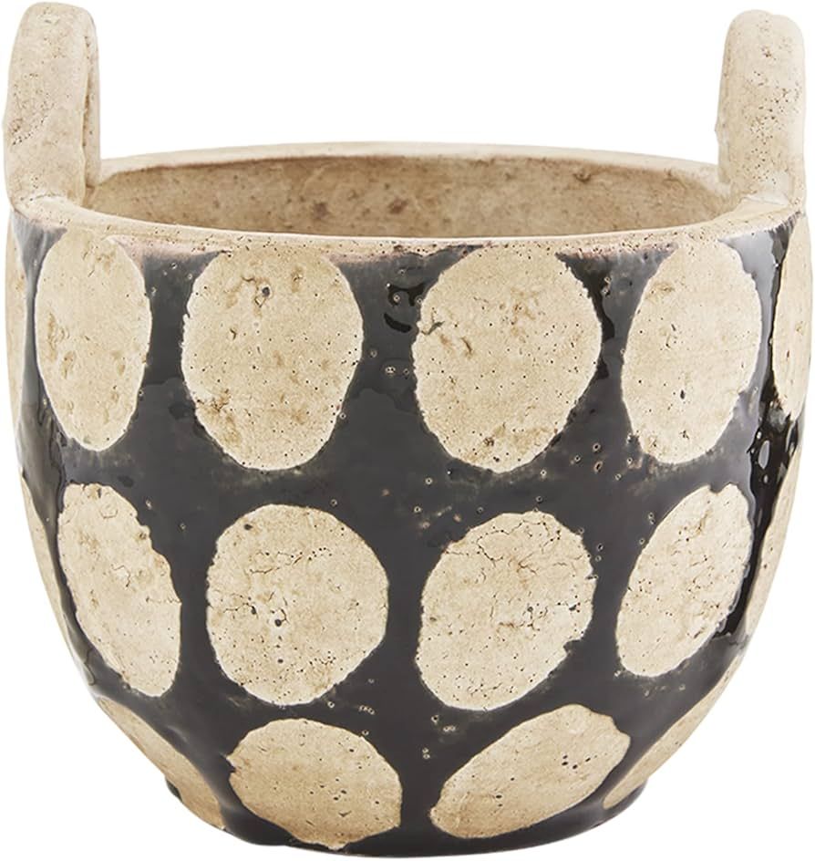 Mud PieTerracota Glaze Pot, Circle Dot, 5.5" x 6.1" dia | Amazon (US)