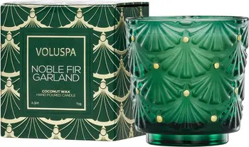 Noble Fir Garland Pedestal Candle | Nordstrom