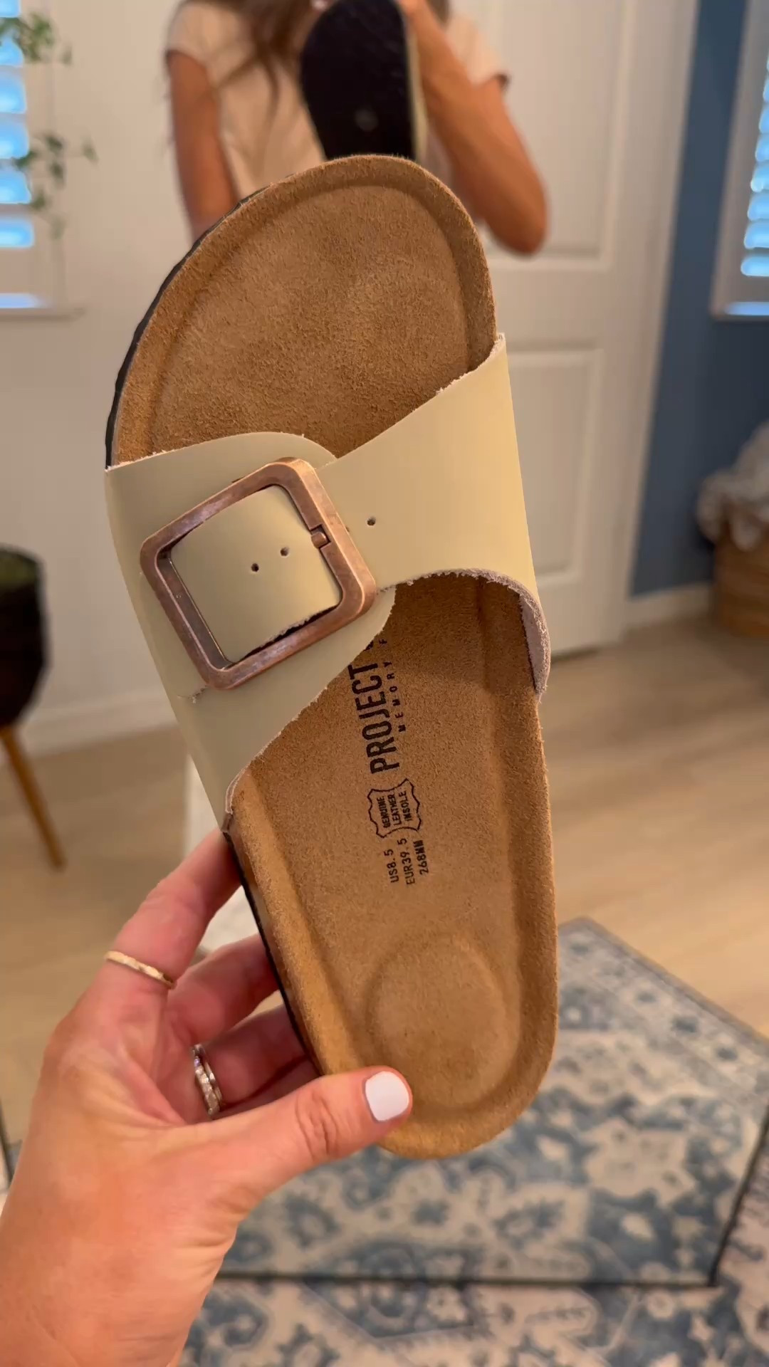 New fave summer sandals 😍😍 they’re sooo soft!!!!! And I love how they look on. I did my true size but I do feel like they run big! Maybe go down half if you have a slender foot or are in between 