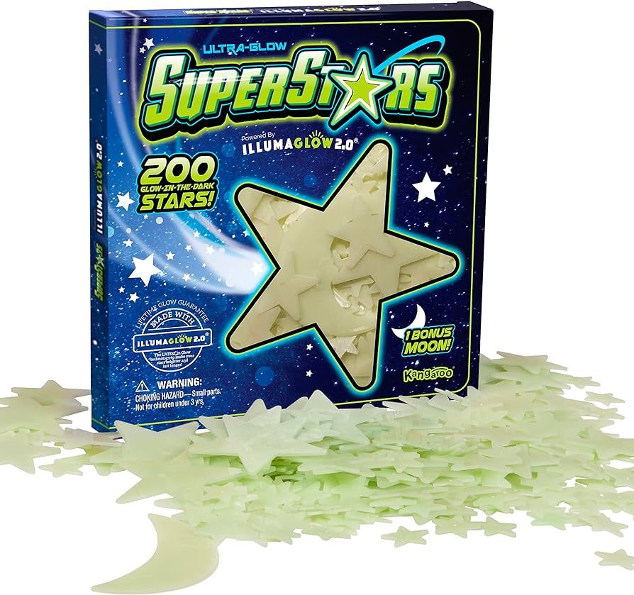 stocking stuffers for kids - Glow in the Dark Stars, Includes Installation Putty, Bonus Moon and ... | Amazon (US)