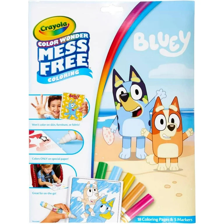 Crayola Color Wonder Mess Free Bluey Coloring Set, 18 Pgs, Easter Basket Stuffers, Beginner Unise... | Walmart (US)