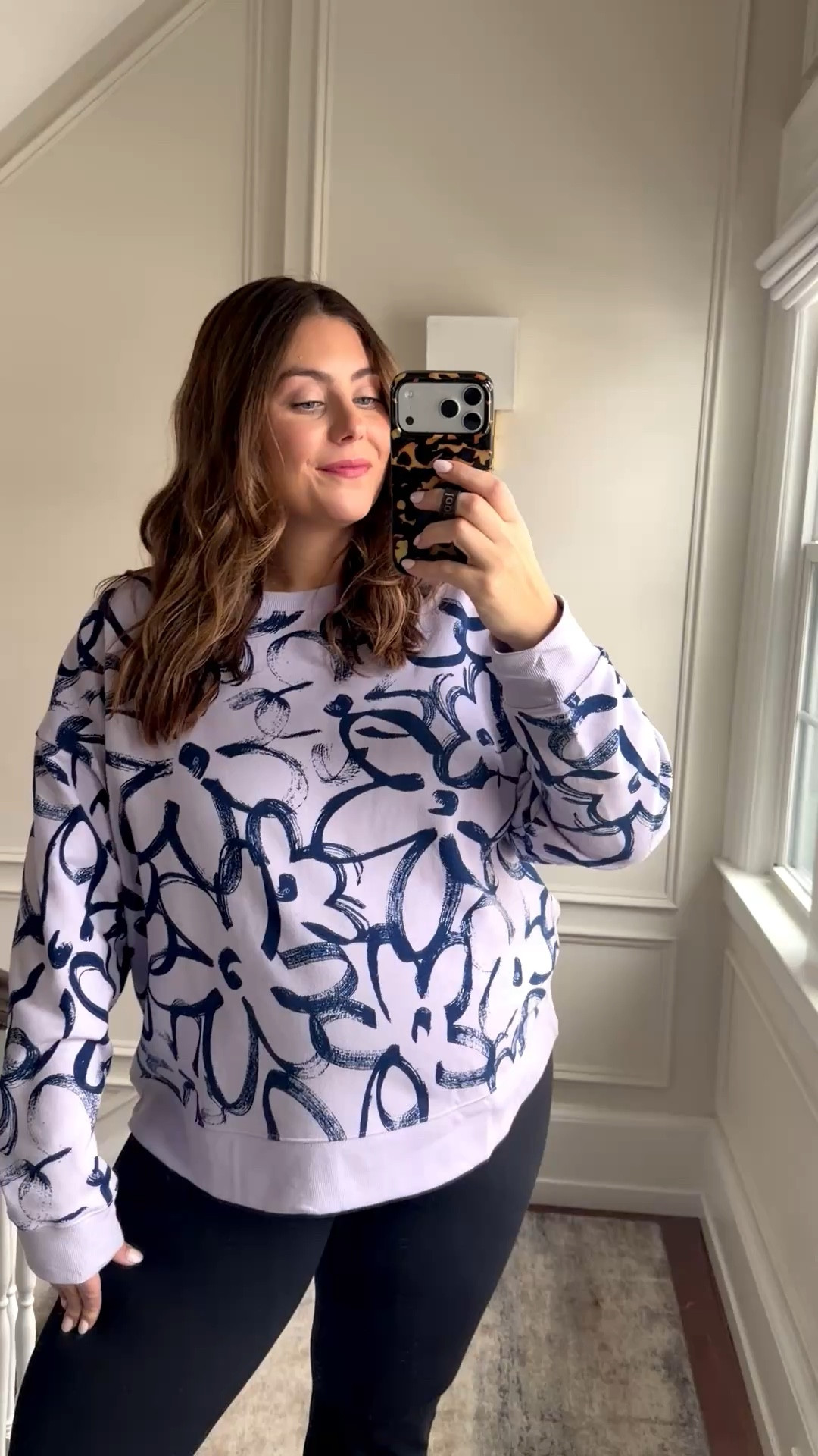 Wearing size 2X in this happy sweater - use CARALYN20 at @Anthropologie for 20% off $100+ through 3/8. 

#LTKBump #LTKSaleAlert #LTKPlusSize