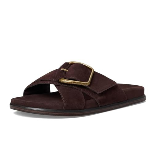 Amazon.com | XBKXMK Flat Sandals for Women Comfortable Slide Sandals Summer Suede Leather Slides ... | Amazon (US)