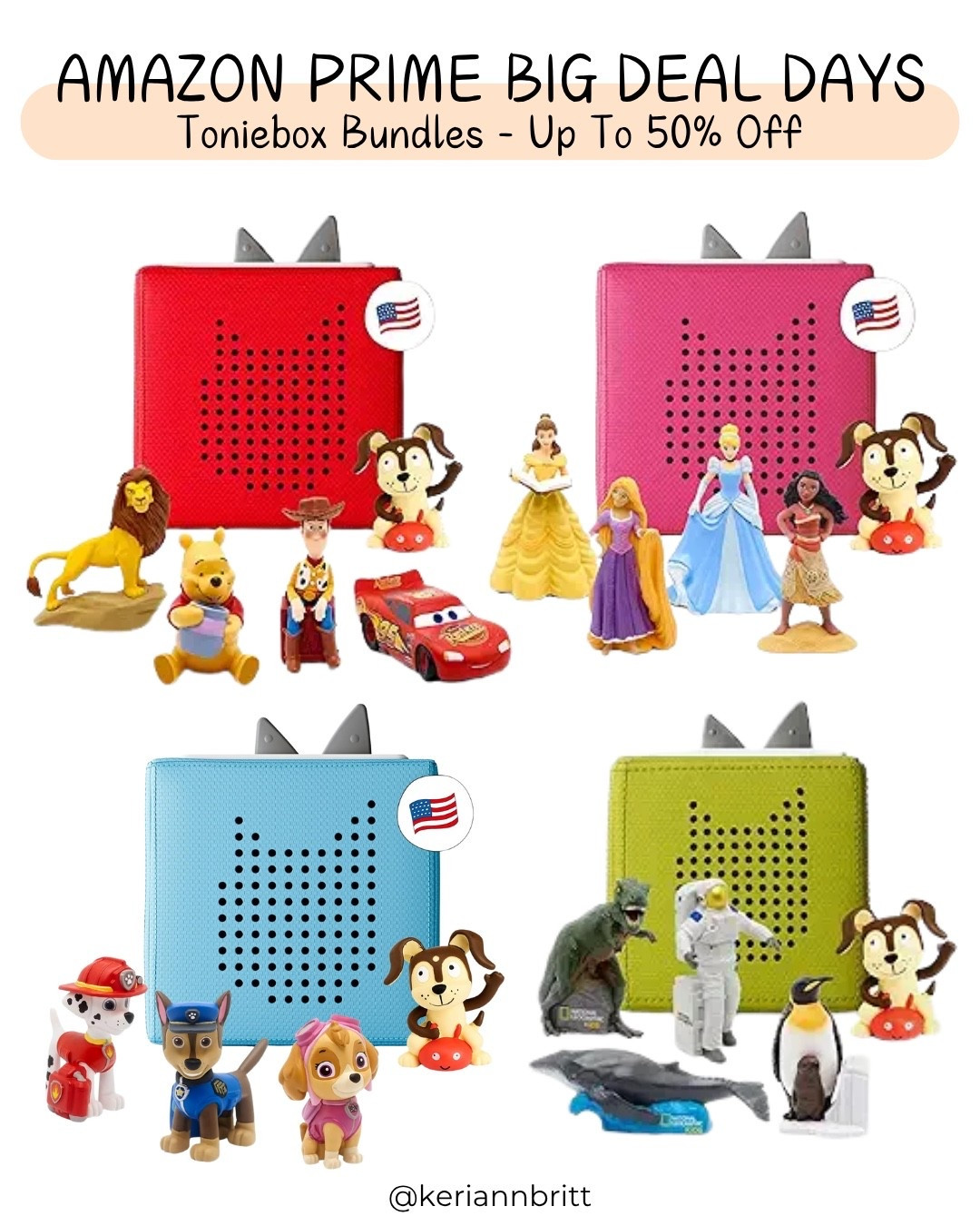 Up to 50% off Toniebox Bundles and Stater Kits (with Tonies)

Amazon Prime Big Deal Days 2025 

Kids Christmas gift idea / holiday gift guide / toddler gift idea 

#LTKSaleAlert #LTKKids