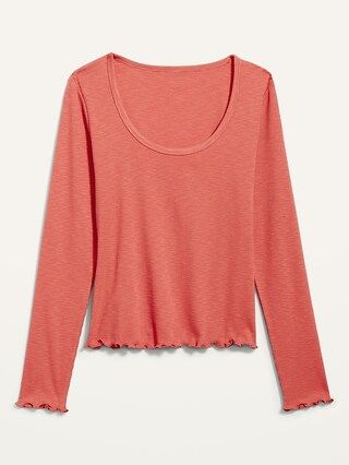 Slim-Fit Rib-Knit Long-Sleeve T-Shirt for Women | Old Navy (US)