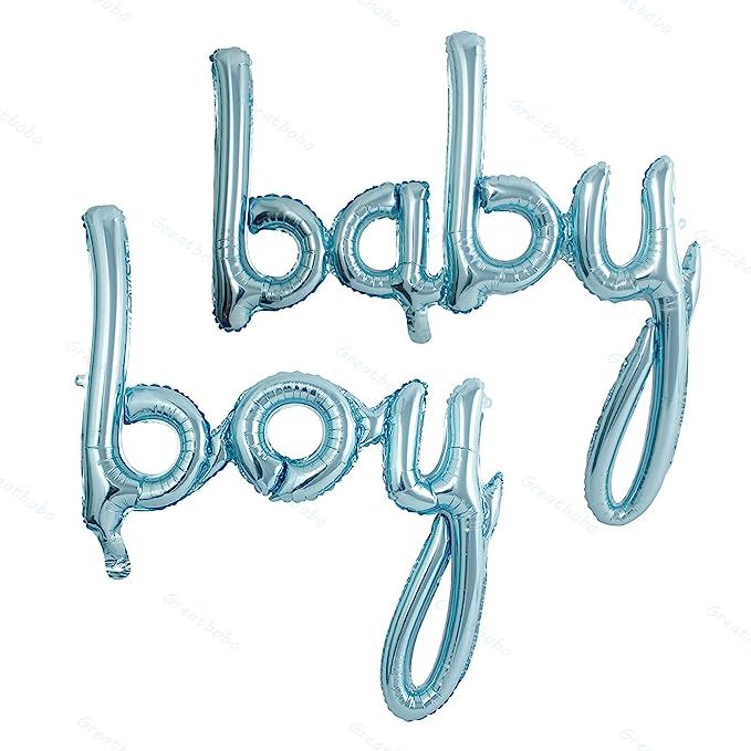 Baby Boy Blue Combination Alphabet Mylar Foil Balloons Banner Letters Baby Shower Gender Reveal P... | Amazon (US)