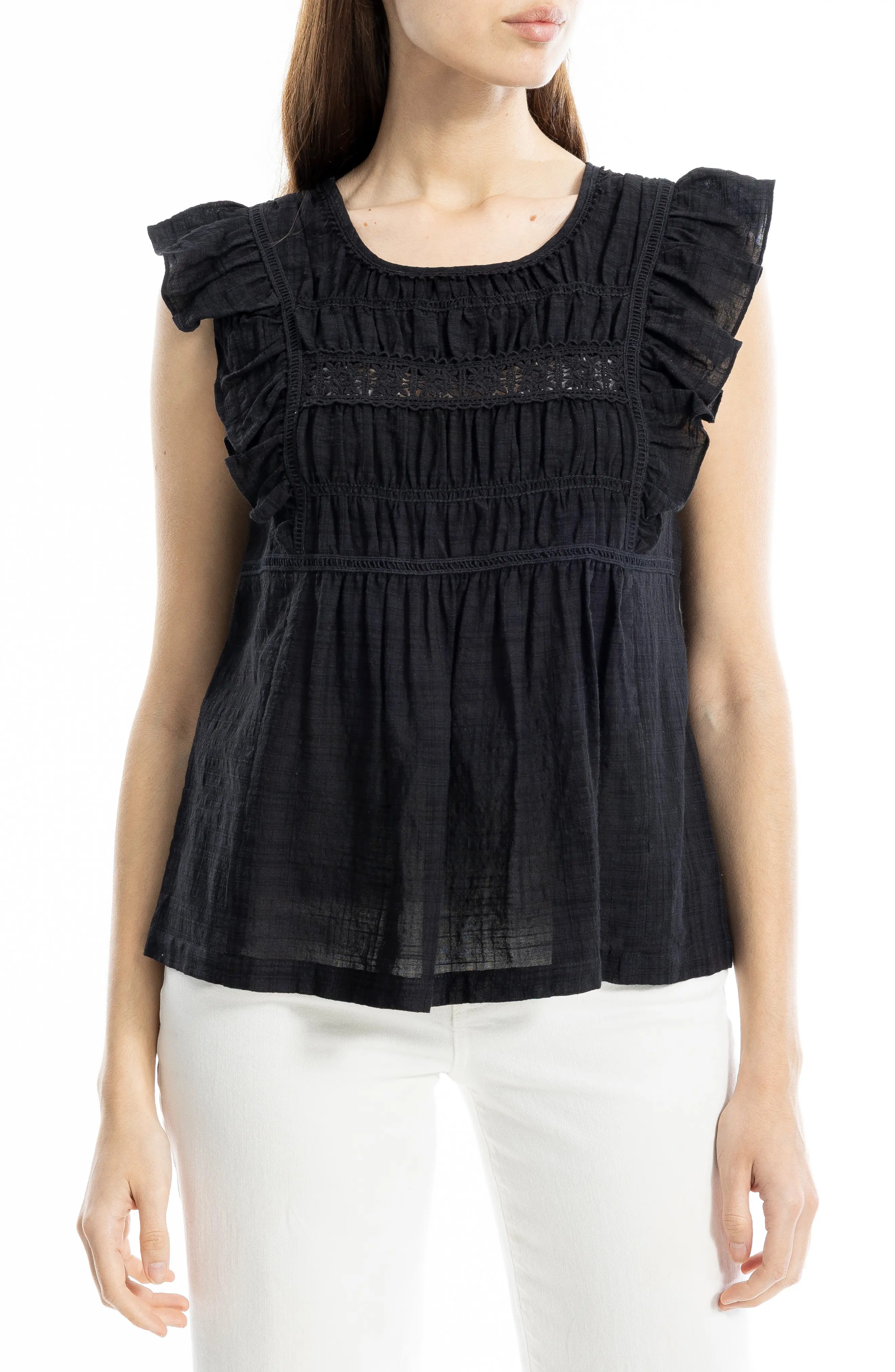 Ruffle Cap Sleeve Babydoll Top (Women) | Nordstromrack | Nordstrom Rack