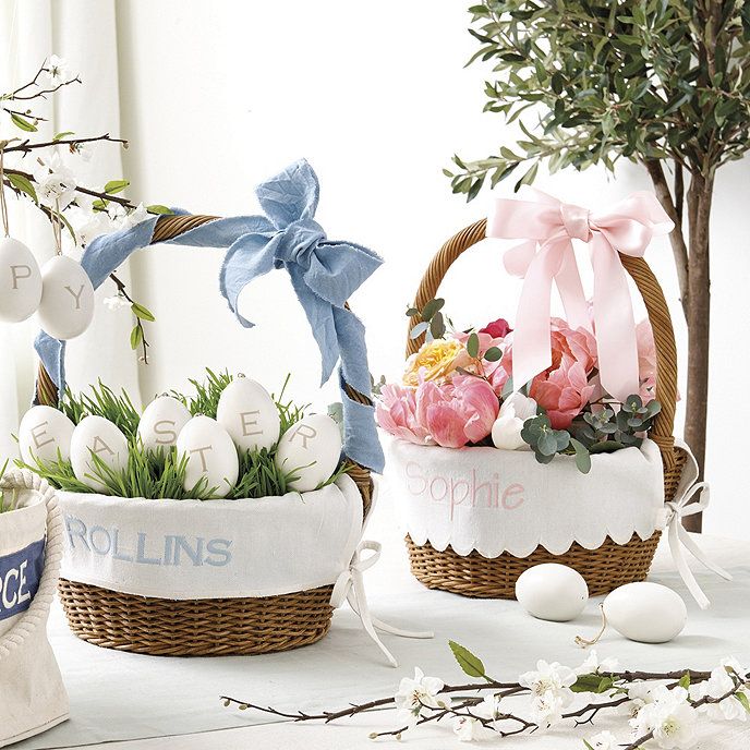 Wicker Easter Basket with Liner | Ballard Designs, Inc.