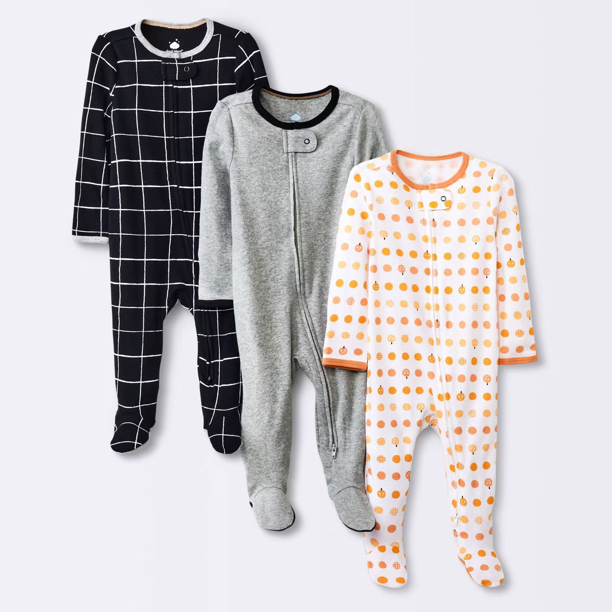 Baby 3pk Halloween Sleep N' Play - Cloud Island™ Orange | Target