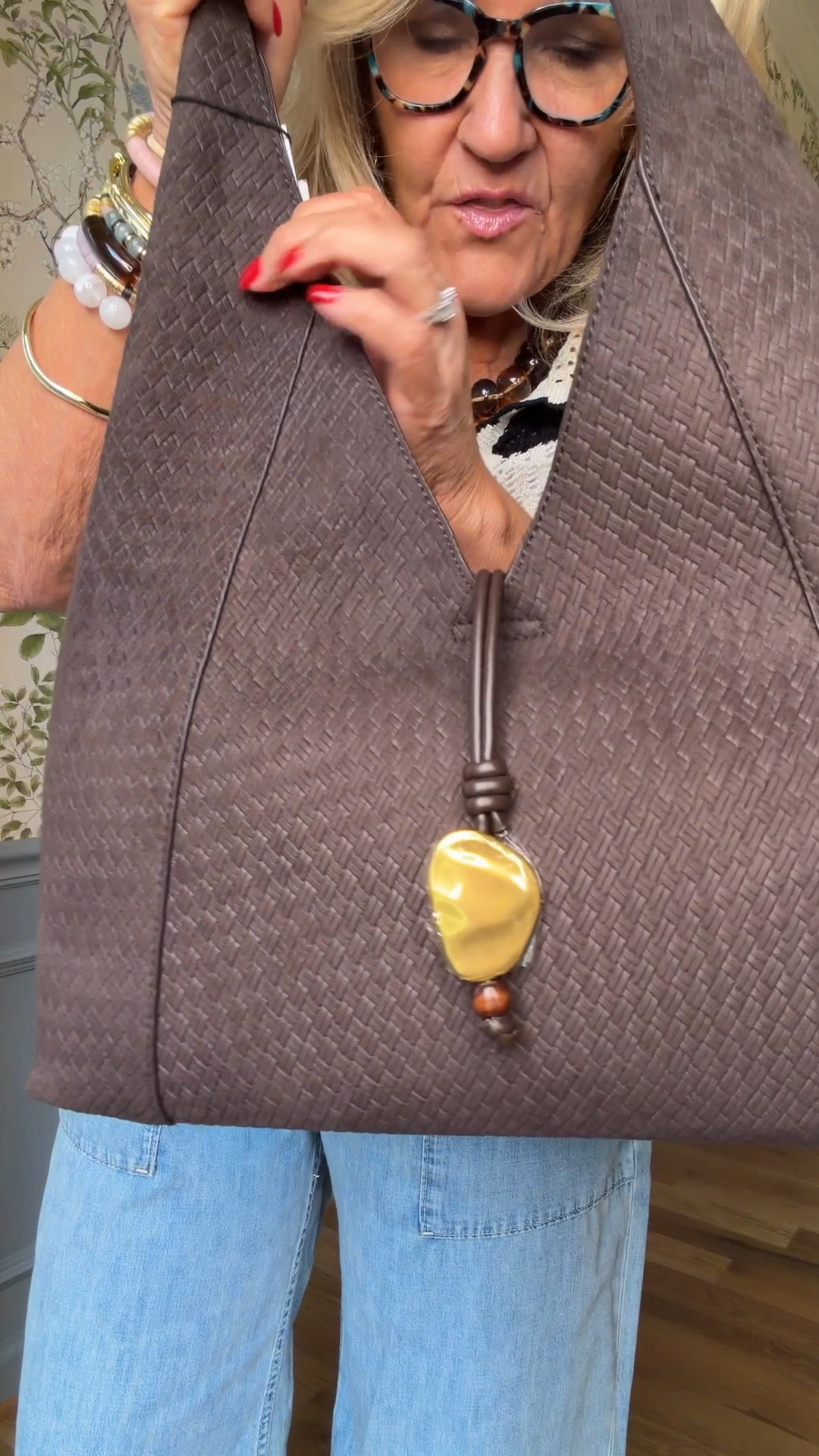 What a pretty new bag from Steve Madden. I love that pendant.
Sweater size medium jeans or lightweight, but they run big. Wearing size medium, but I need a small.

Every day outfit, fall outfit, transition, outfit, Brown purse, suede purse

#LTKOver40 #LTKSaleAlert #LTKootd