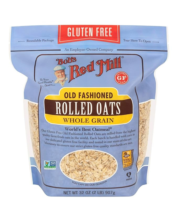 Bob's Red Mill Gluten Free Old Fashion Rolled Oats, 32-ounce | Amazon (US)
