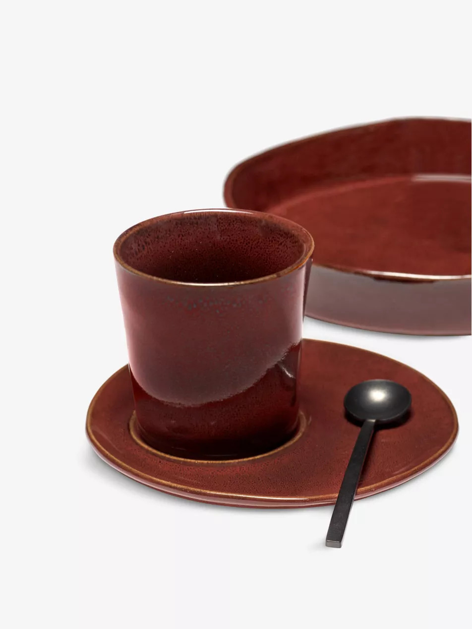 La Mère asymmetric stoneware coffee cup saucer 14.5cm | Selfridges