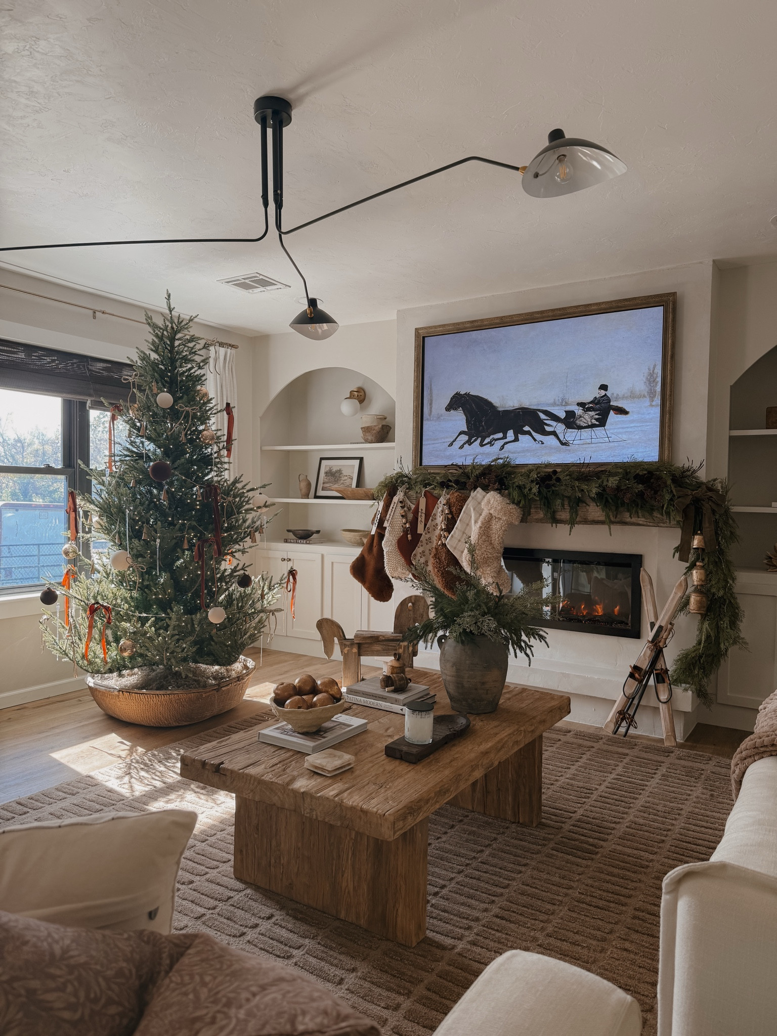 Christmas living room! Holiday 2024! Code KE15 on rugs! 