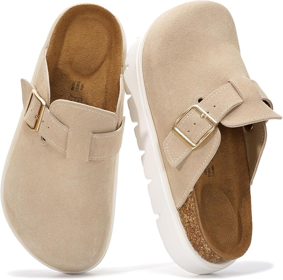 Project Cloud 100% Genuine Leather Platform Clogs for Women Footwear - Memory Foam Arch Support C... | Amazon (US)