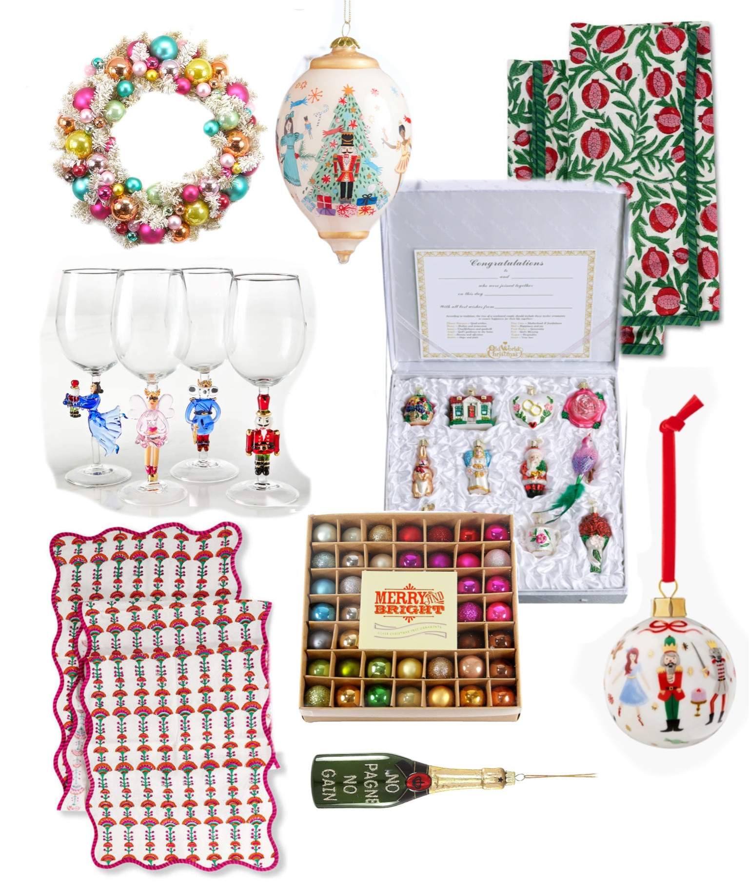 Colorful Fun Holiday Decor🫶🏻🩷

The top ornament is from World Market and the ornaments in the white box are from Old World Christmas. They’re the “Bride’s Ornaments Collection”. 

#LTKSeasonal #LTKhome #LTKHoliday