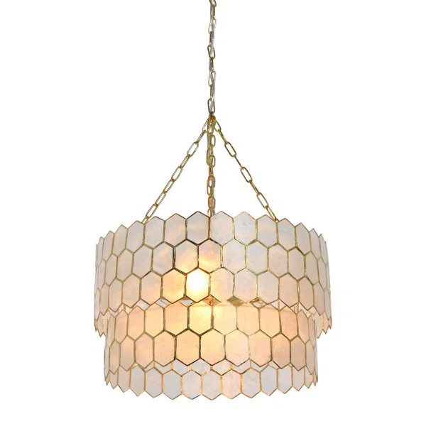 Capiz Honeycomb 2-Tier Chandelier Style Ceiling Light | Wayfair Professional