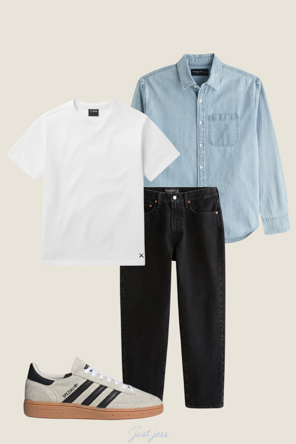 Men’s date night outfit—because a denim shirt and sneakers will never fail you. Effortless, classic, and perfect for any casual night out.  

 #LTKMens