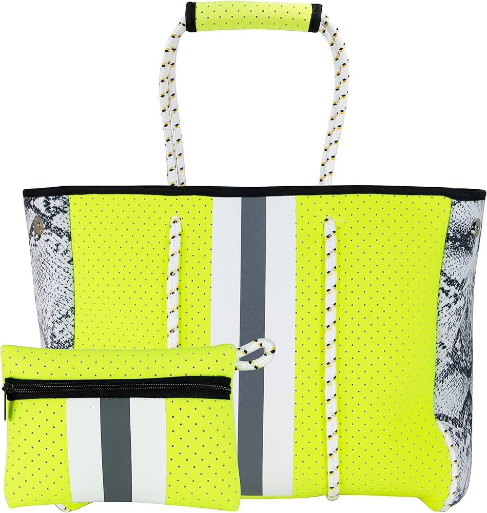 QOGiR Neoprene Multipurpose Beach Bag Tote with Inner Zipper Pocket | Amazon (US)